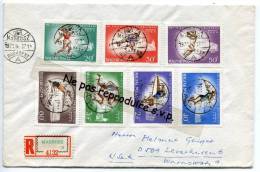 - Cover Recommandé - MAGYAR POSTA, MABÉOSZ, 7 Stamps - 1971, Cachet Budapest, Athlétisme, TBE, Scans. - Lettres & Documents