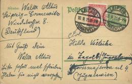 Leipzig-Zagreb, 10.9.1925., Austria, Carte Postale - Covers & Documents