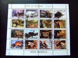 UMM AL QIWAIN  1973     16 SELLOS  ANIMALES SALVAJES - Wild