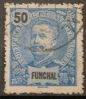 Funchal – 1897 King Carlos 50 Réis Used Stamp Scarce Variety - Funchal