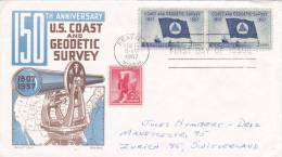 150th Anniversary U.S Coast And Geodetic Survey - First Day Of Issue - 1957 - 1951-1960