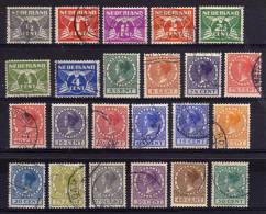 Netherlands - 1926/29 - Numerals & Queen Wilhelmina (Part Set With Watermark, Perf 12½) - Used - Used Stamps