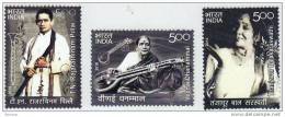 INDIA, 2010, Musicians, Set 3 V,   MNH, (**) - Unused Stamps