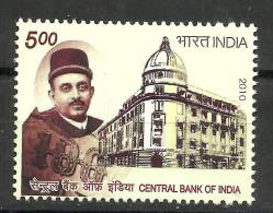 INDIA, 2010, Central Bank Of India With Sir S Pochkhanawala,  MNH, (**) - Neufs