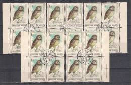 Lot 109  Birds  Hungary 1984 Mi Nr 3725   In Blocks Of 4x5 - Hiboux & Chouettes