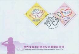 FDC 2010 100th Anni. Of Girl Scout Stamps Dove Hand Rhombus - Storia Postale