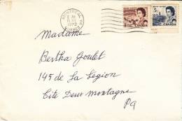 Canada 378 + 382e Bord De Feuille Obl. Sur Lettre - Cartas & Documentos