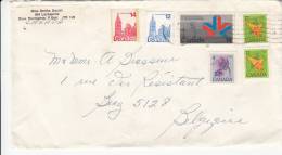 Canada 628 + 631 + 657 + 659 + 2x 671 Obl. Sur Lettre - Storia Postale