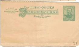L-US62 - ETATS-UNIS Bel Entier Postal Enveloppe - ...-1900