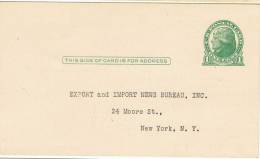 L-US65 - ETATS-UNIS Bel Entier Postal Commercial 1 Ct Jefferson - ...-1900