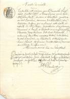 VENTE DE RECOLTE PAR AUTORITE DE JUSTICE DE CHAILLAND 1875 AVEC TIMBRE A SEC - Manuscrits