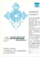 Oude Reclame Advertentie 1976 - Ethiopian Airlines S.C. - Aviation - Pubblicità