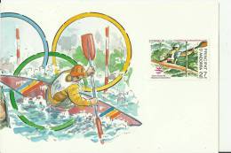 OLYMPIC GAMES 1992 – ANDORRA  FD MAXCARD BARCELONA - CANOING -SPANISH OFFICE  W 1 ST OF 27 PTAS NOT OBLITERATED - Sommer 1992: Barcelone