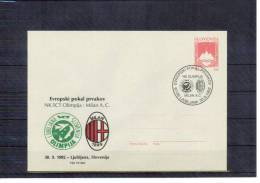 Slowenien / Slovenia 1992 Fussball Spiel / Football Match Olimpija - Milano A.C. - Clubs Mythiques