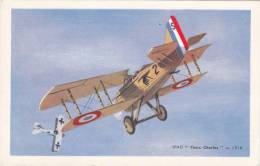 CPA  Avion SPAD Vieux Charles De 1916 S'apprétant à Descendre Un Avion Allemand - 1914-1918: 1. Weltkrieg