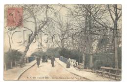 Paris 19ème Arr (75) :  Le Pont En Fer Des Butes Chaumont En 1908 (animée). - Arrondissement: 19