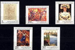 CS 1975 Mi 2294-8 Paintings ** - Unused Stamps