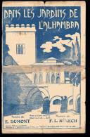 PARTITION - DANS LES JARDINS DE L'ALHAMBRA - PAROLES : E. DUMONT - MUSIQUE : F.L. BENECH - Zang (solo)