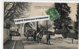 FONTENAY-TRESIGNY (SEINE ET MARNE) - PORTE D´EN BAS - LE GUE - ATTELAGE AVEC 2 CHEVAUX - Fontenay Tresigny
