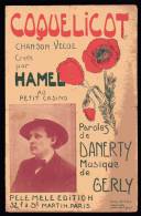 PARTITION - COQUELICOT - CHANSON VECUE - PAROLES : DANERTY - MUSIQUE : GERLY - HAMEL AU PETIT CASINO - Chant Soliste