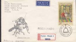 ## Czechoslovakia Airmail Einschreiben Ersttag Brief Registered FDC Cover 1969 To SALT LAKE CITY United States (2 Scans) - FDC