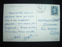 CP TP 15F OBL. 28-7-1952 CONSTANTINE - Cartas & Documentos