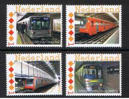 Persoonlijke Postzegels Postfris  Nieuwe Serie Snelle Treinen 4 Metro´s Verschillede Grote Steden - Trenes