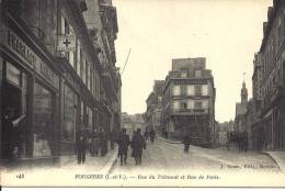 35 - FOUGERES - Ille Et Vilaine - Rue Du Tribunal Et Rue De Paris - Fougeres