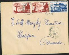 1950   Lettre   Pour Le Canada  Yv 334 X 2, 339 - Briefe U. Dokumente