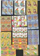 INDIA, 2010 , Astrological Signs, (Zodiac), Complete  Set 12 V, Blocks  Of   4,   MNH, (**) - Neufs