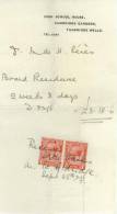 2 Timbres  Taxe 1 Penny  Sur  Hich School House Cambridge Gardens Tunbridge Wells - Postage Due