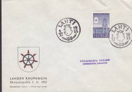 Finland Ersttag Brief FDC Cover 1955 Rathaus Von Lathi - FDC