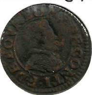 FRANCE DOUBLE TOUROIS KING HENRY IV HEAD FRONT 3 LILIS EMBLEM BACK 1589-1610 O.J. F READ DESCRIPTION CAREFULLY!! - 1589-1610 Hendrik IV