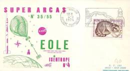 Lancement  SUPER ARCAS 35/55 Isentrope N°4 Enveloppe Illustrée  Oblitération KOUROU Du 4/9/1974 - Europe