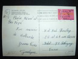 CP POUR LA FRANCE TP EUROPA 25C OBL.MECA 16 VI 13 1971 AMSTERDAM - Briefe U. Dokumente