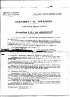 INSPECTEUR ACADEMIQUE DE LA SEINE INFERIEURE-1ER   MOUVEMENT DU PERSONNEL-1949  INSTITUTRICE DE VITTEFLEUR - Fiches Didactiques