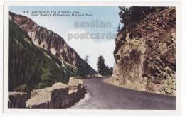 USA, CODY WAY TO YELLOWSTONE NATIONAL PARK, ROAD To Top Of SYLVAN PASS - C1940s-1950s Unused Postcard - HHT Co  [c2932] - USA Nationalparks