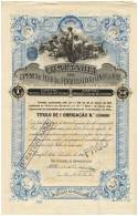 PORTUGAL-PENAFIEL-Cª. Do Caminho De Ferro De Penafiel à Lixa E A Entre-Os-Rios-Titulo De 1 Obrigação 50$00 De 11SET1915. - Verkehr & Transport