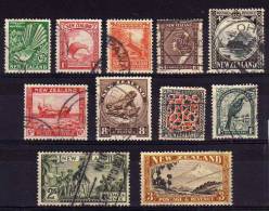 New Zealand - 1936 - Definitives (Part Set, Multiple NZ Watermark) - Used - Gebruikt