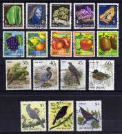 New Zealand - 1982/87 - Minerals, Fruits & Birds (Part Set) - Used - Oblitérés