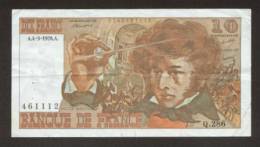 10 FRANCS BERLIOZ BILLET FRANCAIS Q.286 N° 461112 SUP+ IDEAL DEBUTANT CRAQUANT D'ORIGINE 4 TROUS ! 4-3-1976 - 10 F 1972-1978 ''Berlioz''