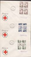 Finland Ersttag Brief FDC Cover 1954 Rotes Kreuz Red Cross Croix Rouge 4-Block !! - FDC