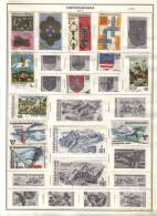 CZECHOSLOVAKIA    Collection Of  Mounted Mint And Used As Per Scan. (4 SCANS) - Collections, Lots & Séries