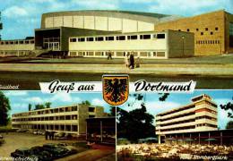 AK Dortmund: Südbad, Hotel Rombergpark, Hotelfachschule, Ung - Dortmund