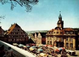 AK Schwäbisch Hall, Marktplatz Und Rathaus, Ung - Schwäbisch Hall