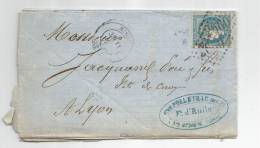 - Lettre - DEUX SEVRES - NIORT - GC.2660 S/TPND Bordeaux N°45A + Càd T.17 - 1871 - 1870 Bordeaux Printing