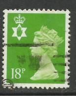 NORTHERN IRELAND GB 1992 18p BRIGHT GREEN USED STAMP 14 Perfs SG N147a...( H472 ) - Irlanda Del Norte