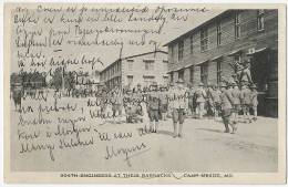 1928 304th Engineers At Their Barracks Camp Meade Maryland MILITARY CAMP Sent To Denmark - Otros & Sin Clasificación