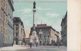 ROMA .- PIAZZA DI SPAGNA E COLONNA DELL'IMMACOLATA CONCEZIONE  BELLA FOTO D´EPOCA ORIGINALE 100% - Places & Squares