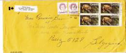 Canada N° 2x 610 + Bloc De 4x 624 Bord De Feuille Obl. Sur Lettre - Storia Postale